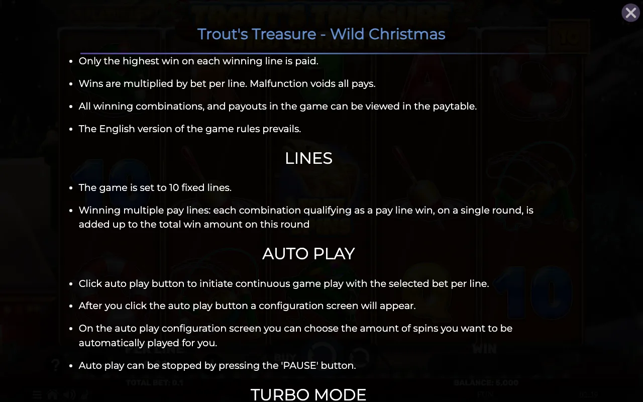 Lines — Trouts Treasure Wild Christmas