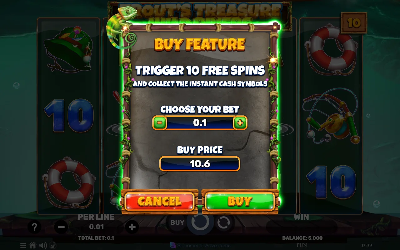 Buying the feature — Trouts Treasure Wild Rivers