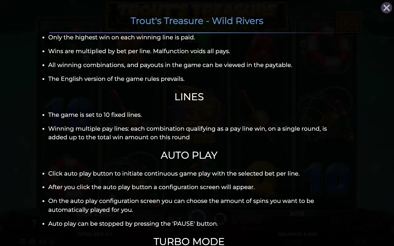 Lines — Trouts Treasure Wild Rivers
