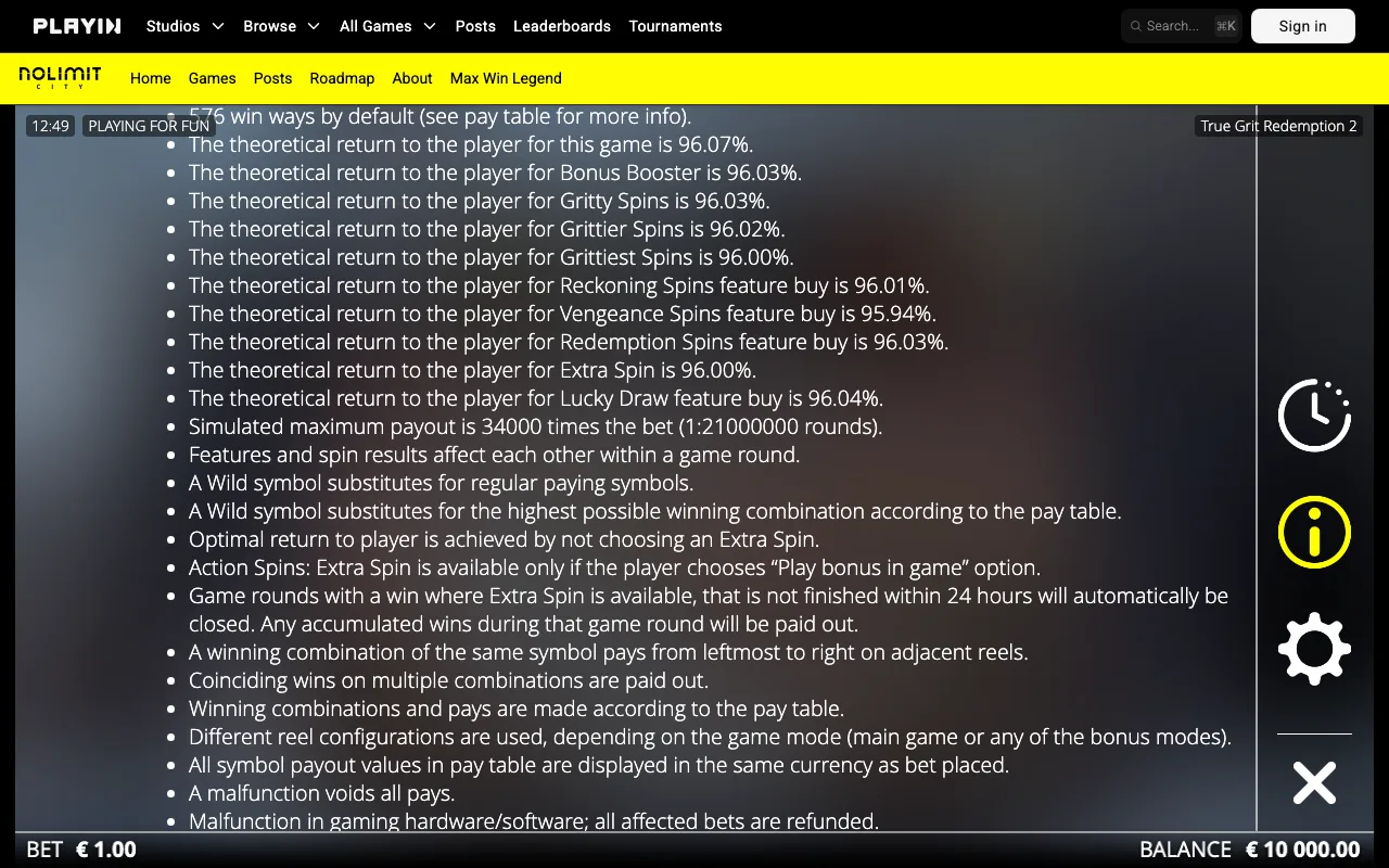 Game rules, page 3 — True Grit Redemption 2