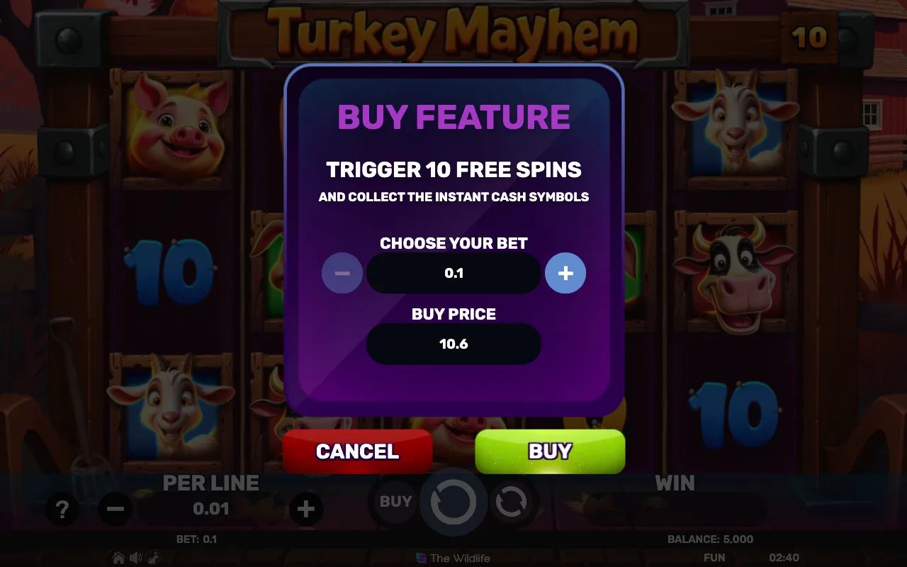 Buying the feature — Turkey Mayhem