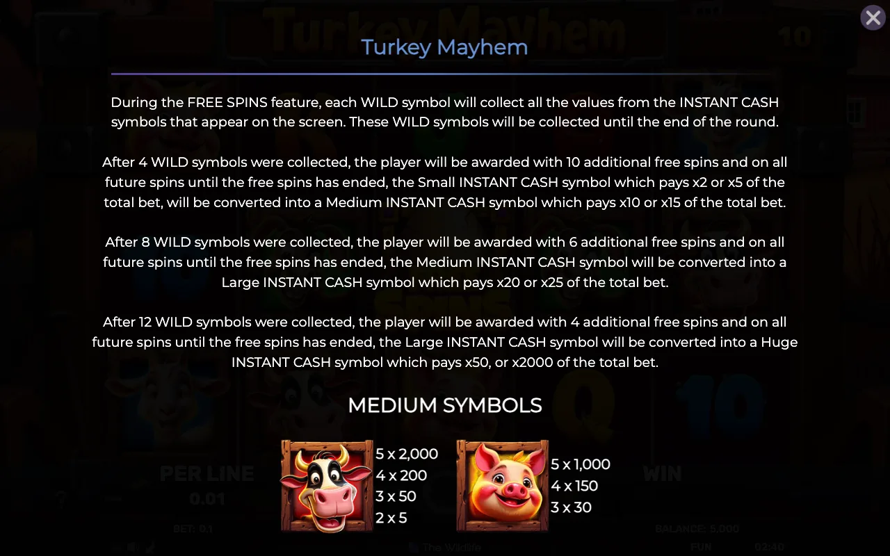 Game rules, page 3 — Turkey Mayhem