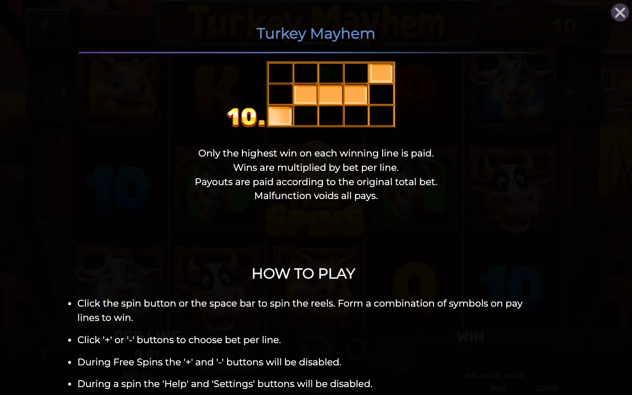 Game rules, page 6 — Turkey Mayhem