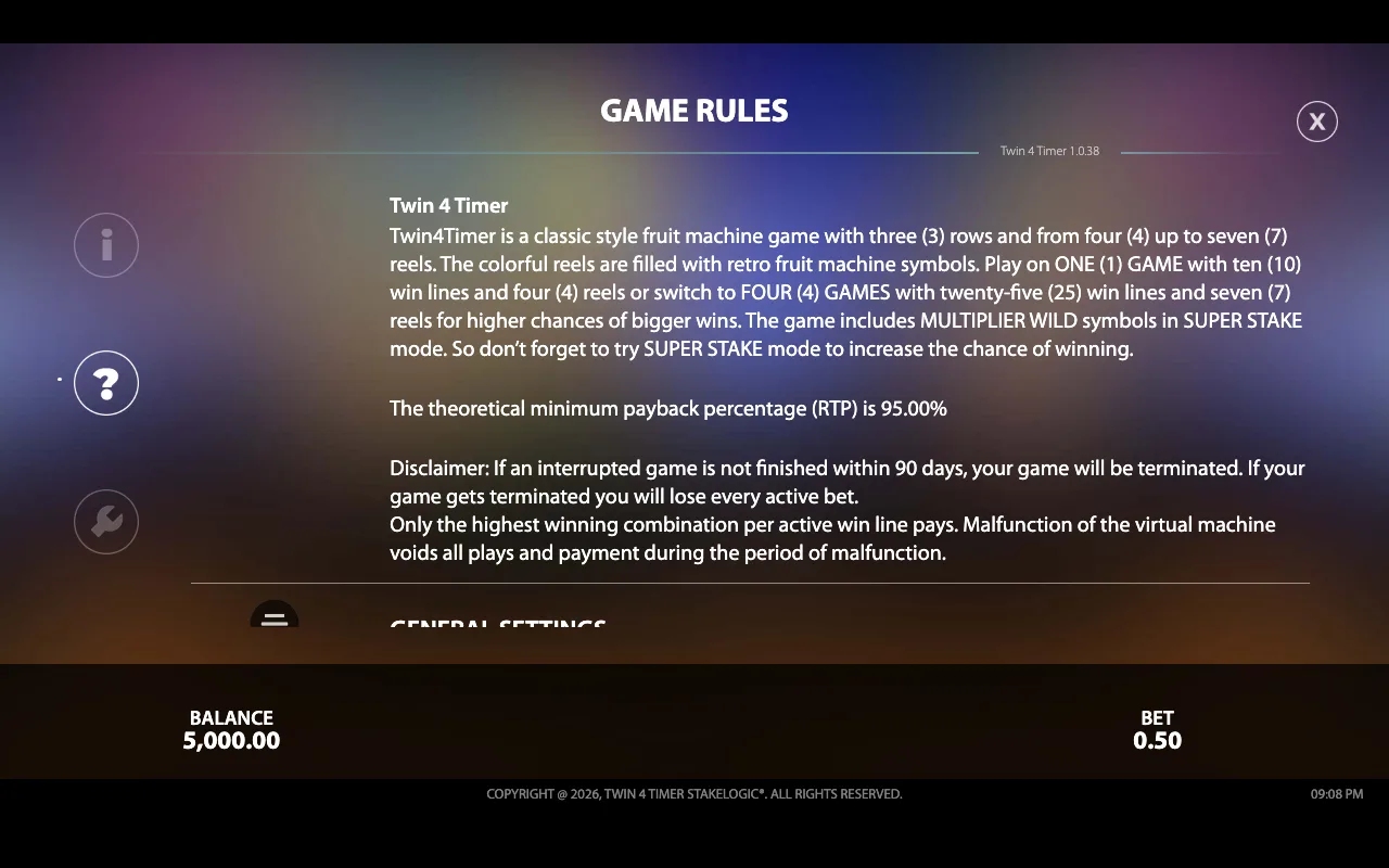 Game rules — Twin4timer