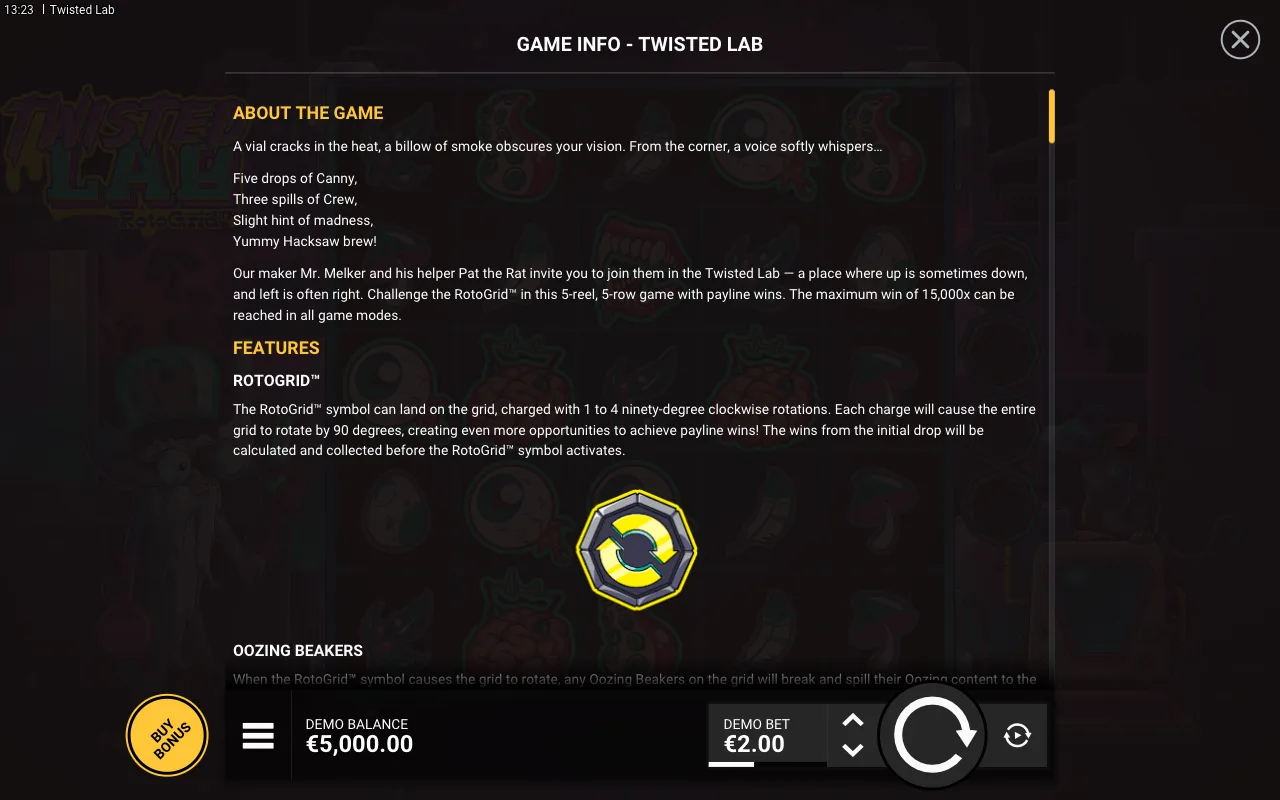 Game rules, page 1 — Twisted Lab