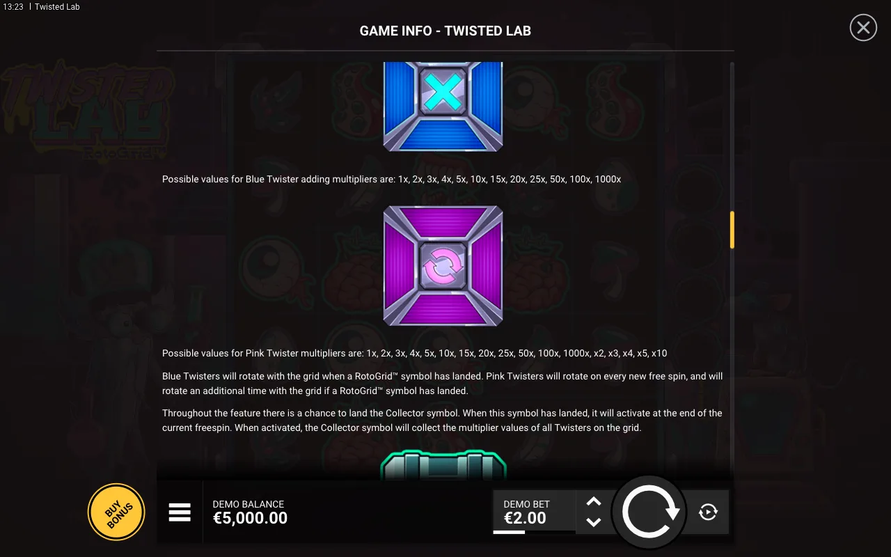 Game rules, page 5 — Twisted Lab