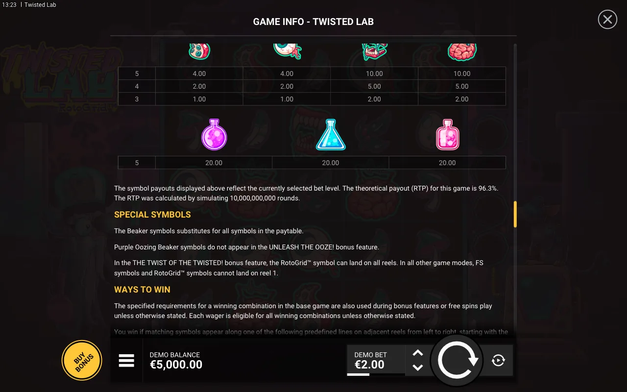 Game rules, page 7 — Twisted Lab