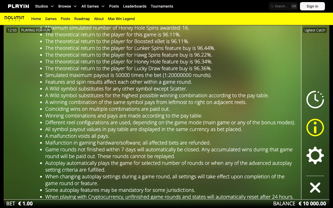 Game rules, page 3 — Ugliest Catch