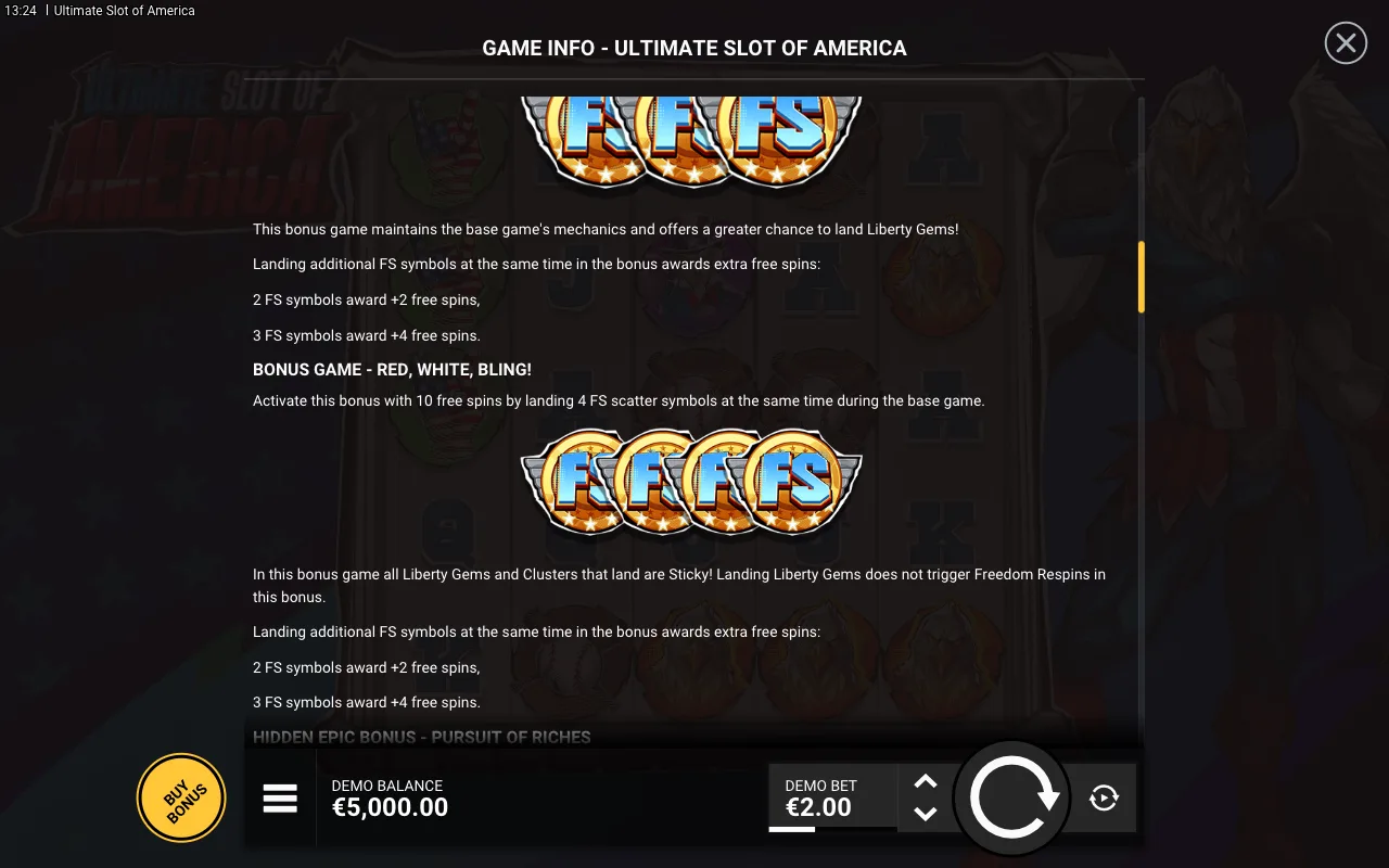 Game rules, page 3 — Ultimate Slot of America