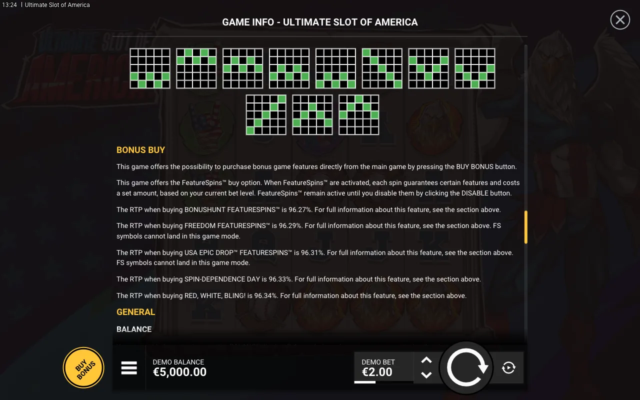 Bonus buy — Ultimate Slot of America