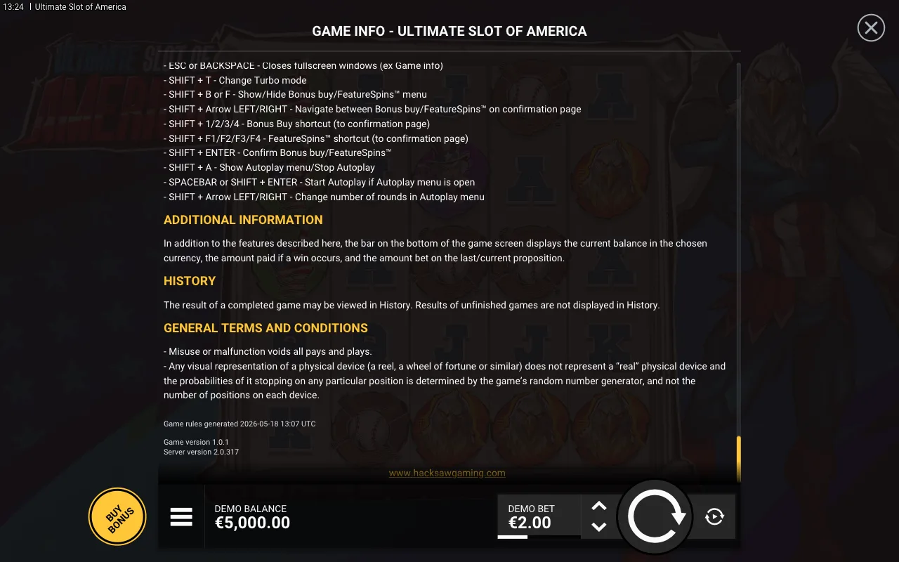Game rules, page 9 — Ultimate Slot of America