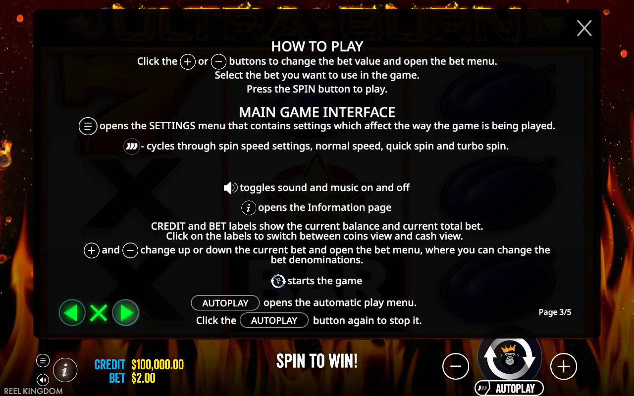 How to play — Ultra Burn