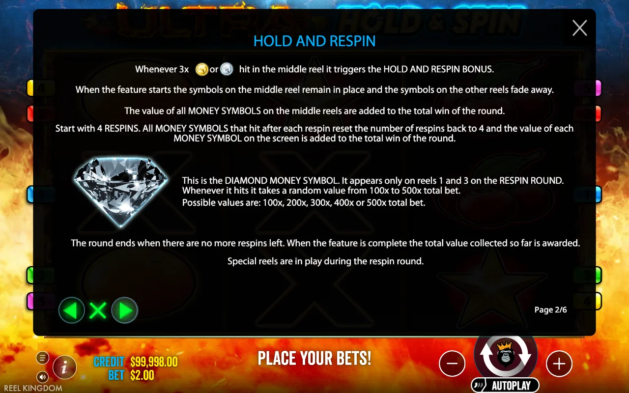 Hold and respin — Ultra Hold and Spin