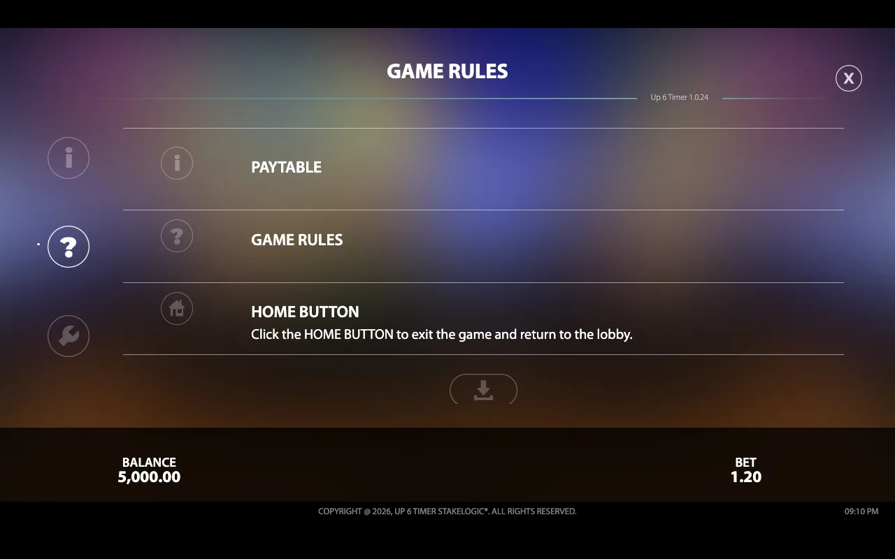 Game rules, page 7 — Up6timer