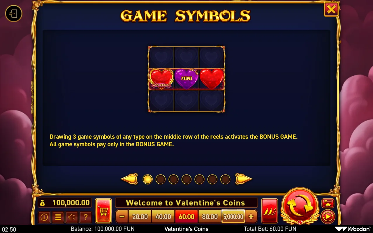 Game rules, page 1 — Valentines Coins