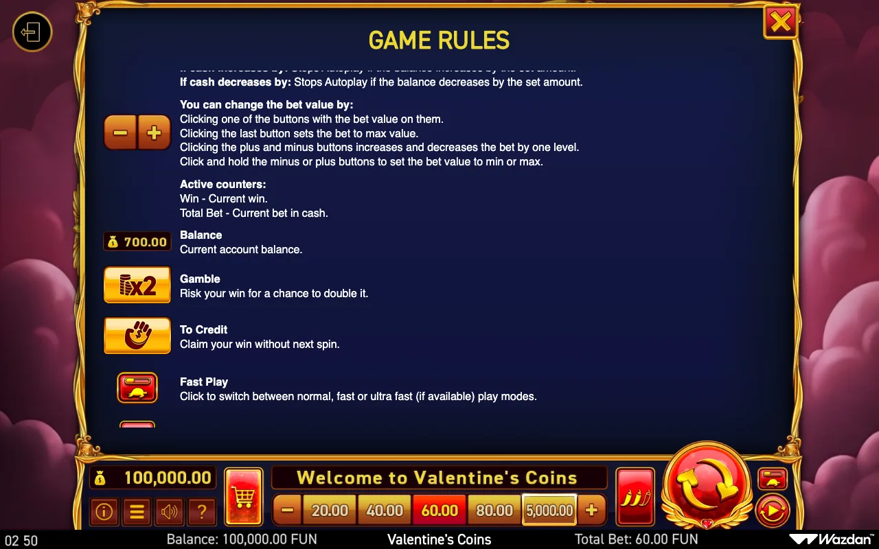 Game rules, page 11 — Valentines Coins