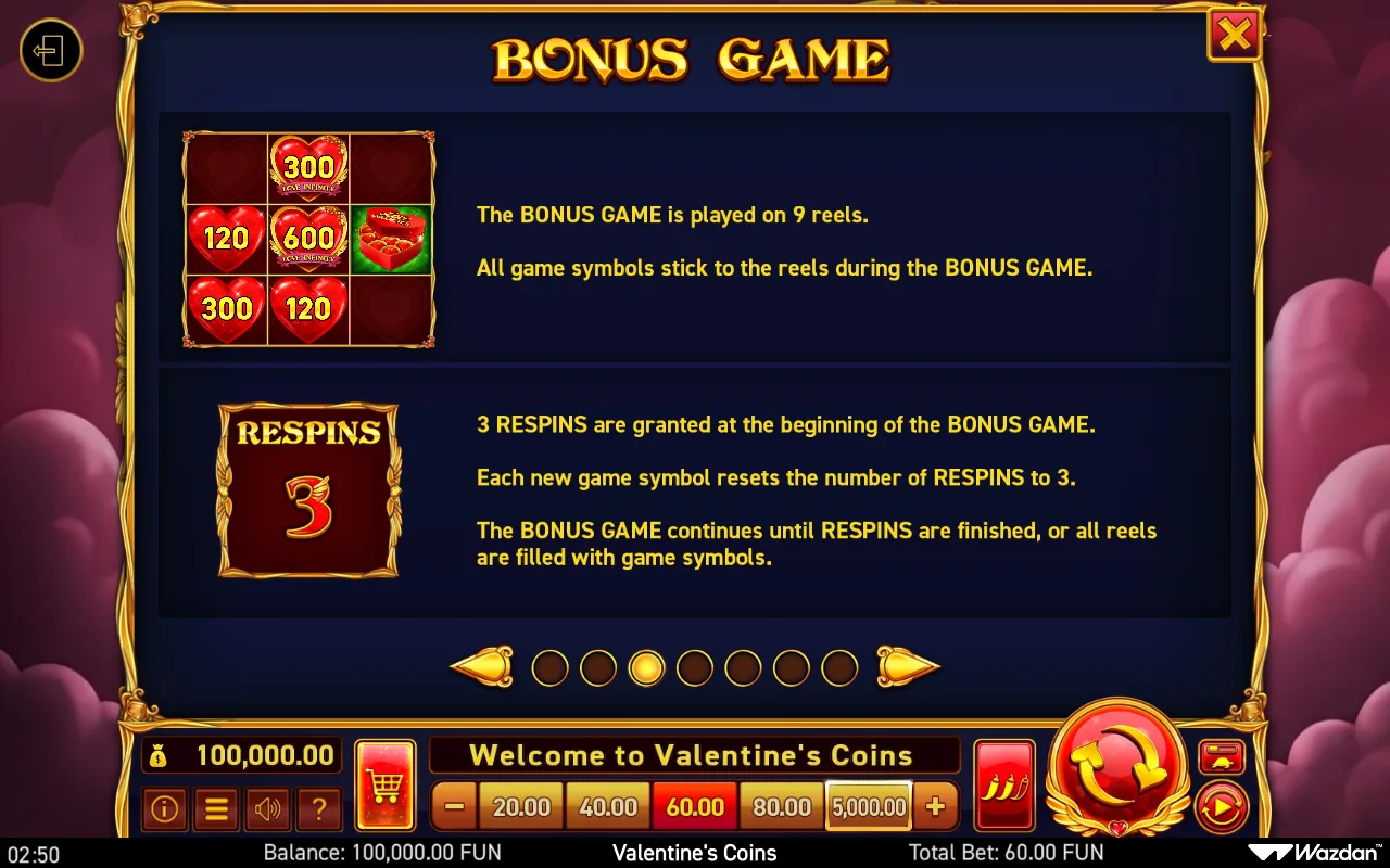 Game rules, page 3 — Valentines Coins