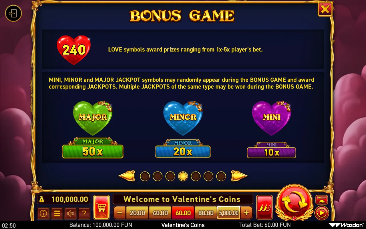 Game rules, page 4 — Valentines Coins
