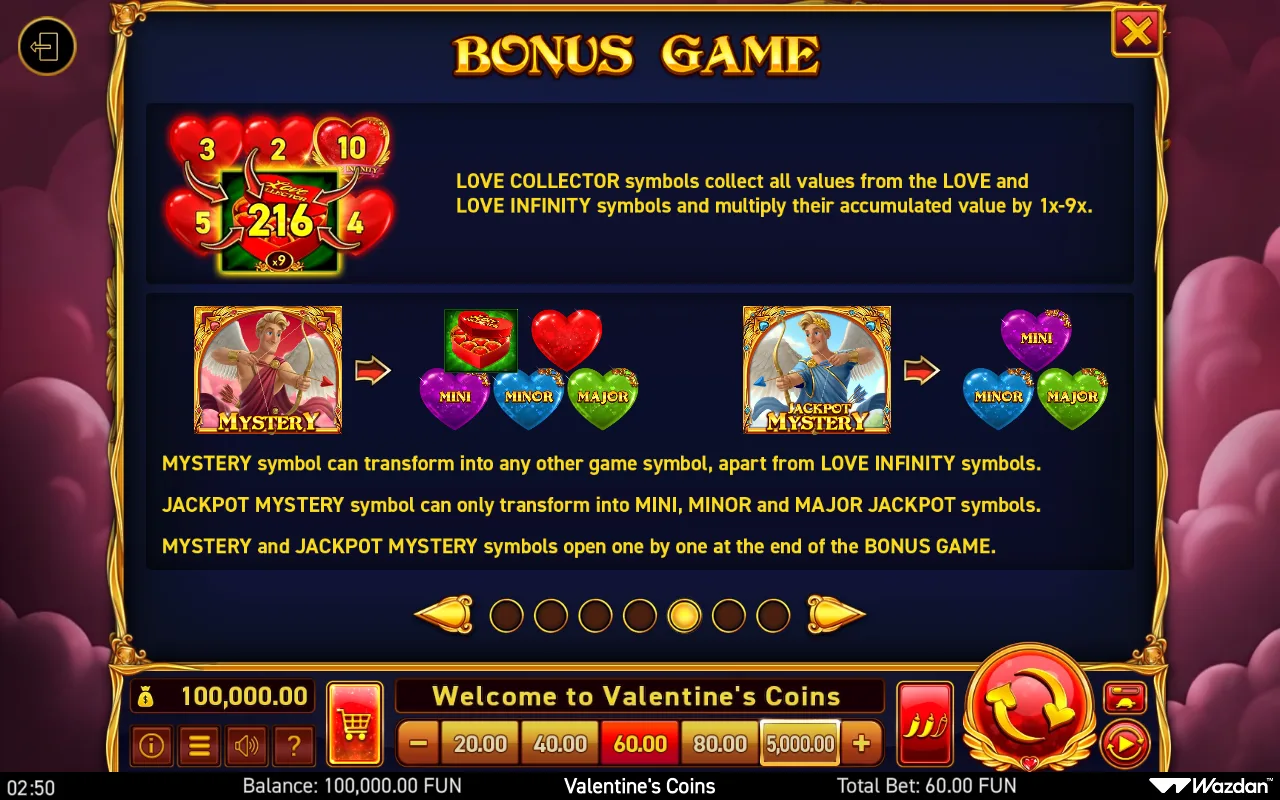 Game rules, page 5 — Valentines Coins
