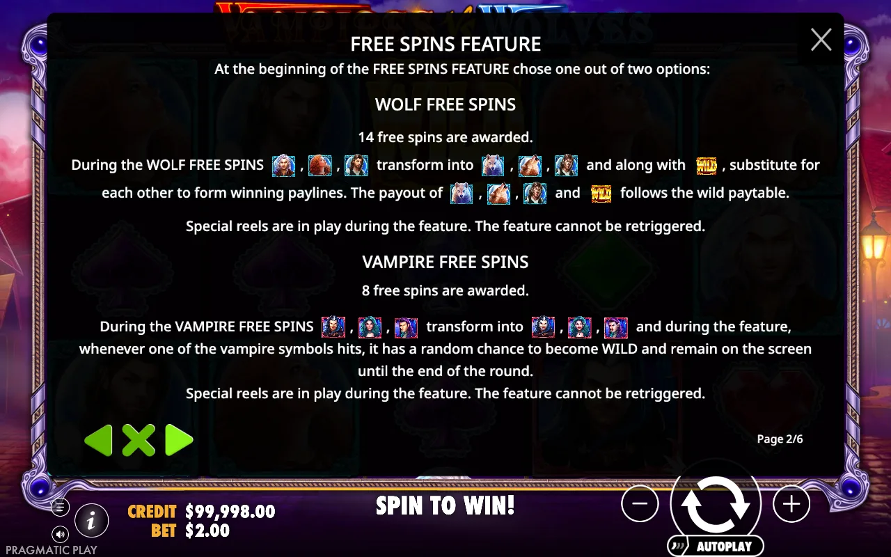 Game rules, page 2 — Vampires vs Wolves