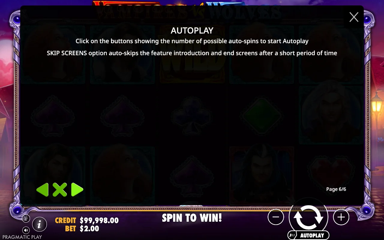 Autoplay — Vampires vs Wolves