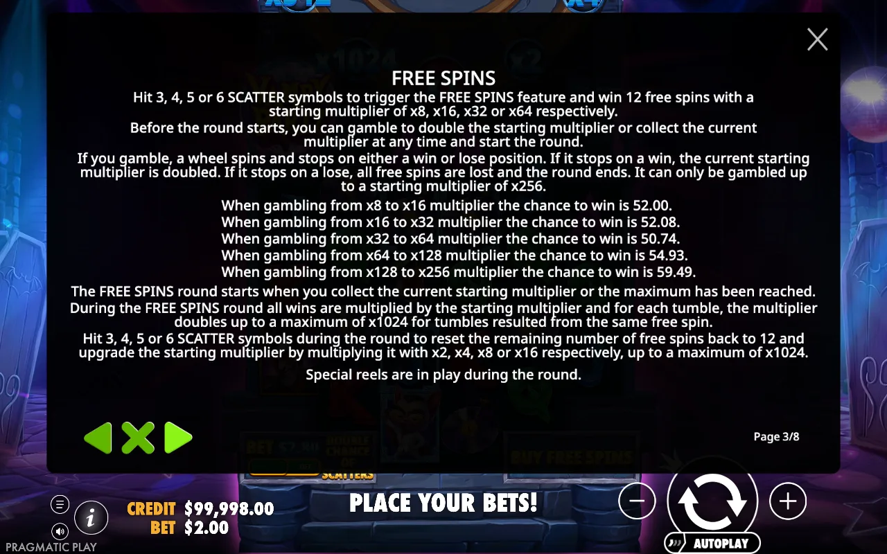 Free spins — Vampy Party