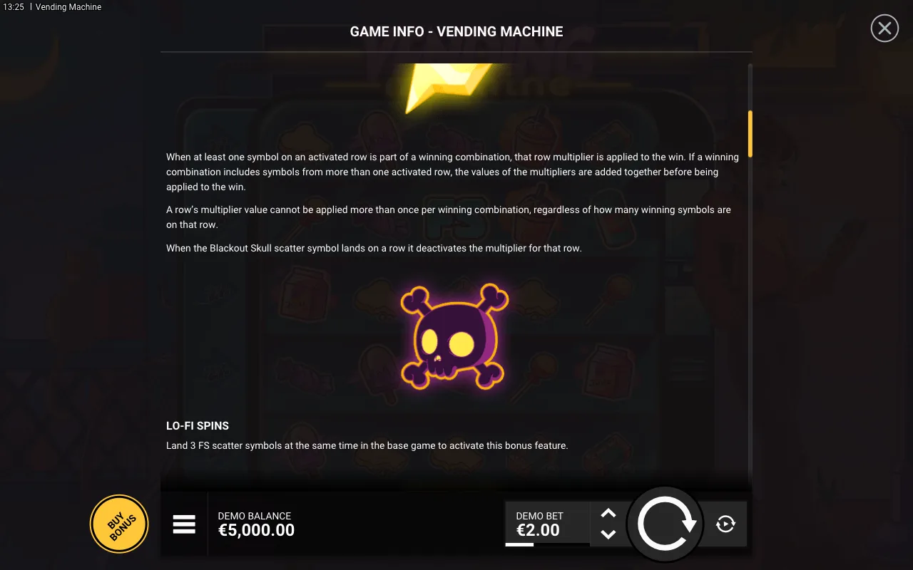 Game rules, page 2 — Vending Machine