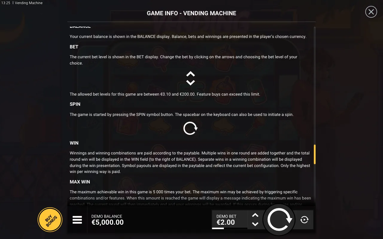 Game rules, page 7 — Vending Machine