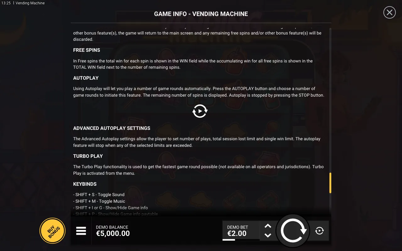 Free spins — Vending Machine