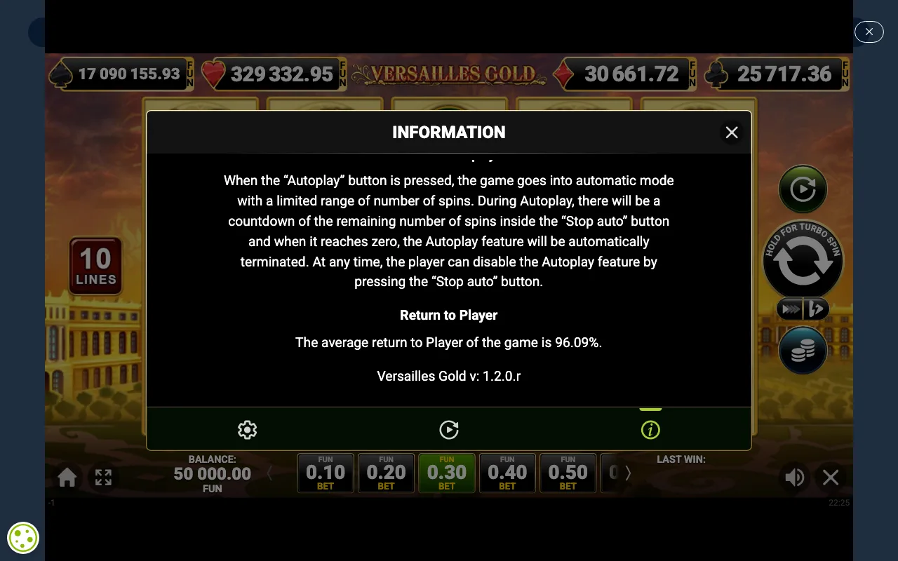Game rules, page 8 — Versailles Gold