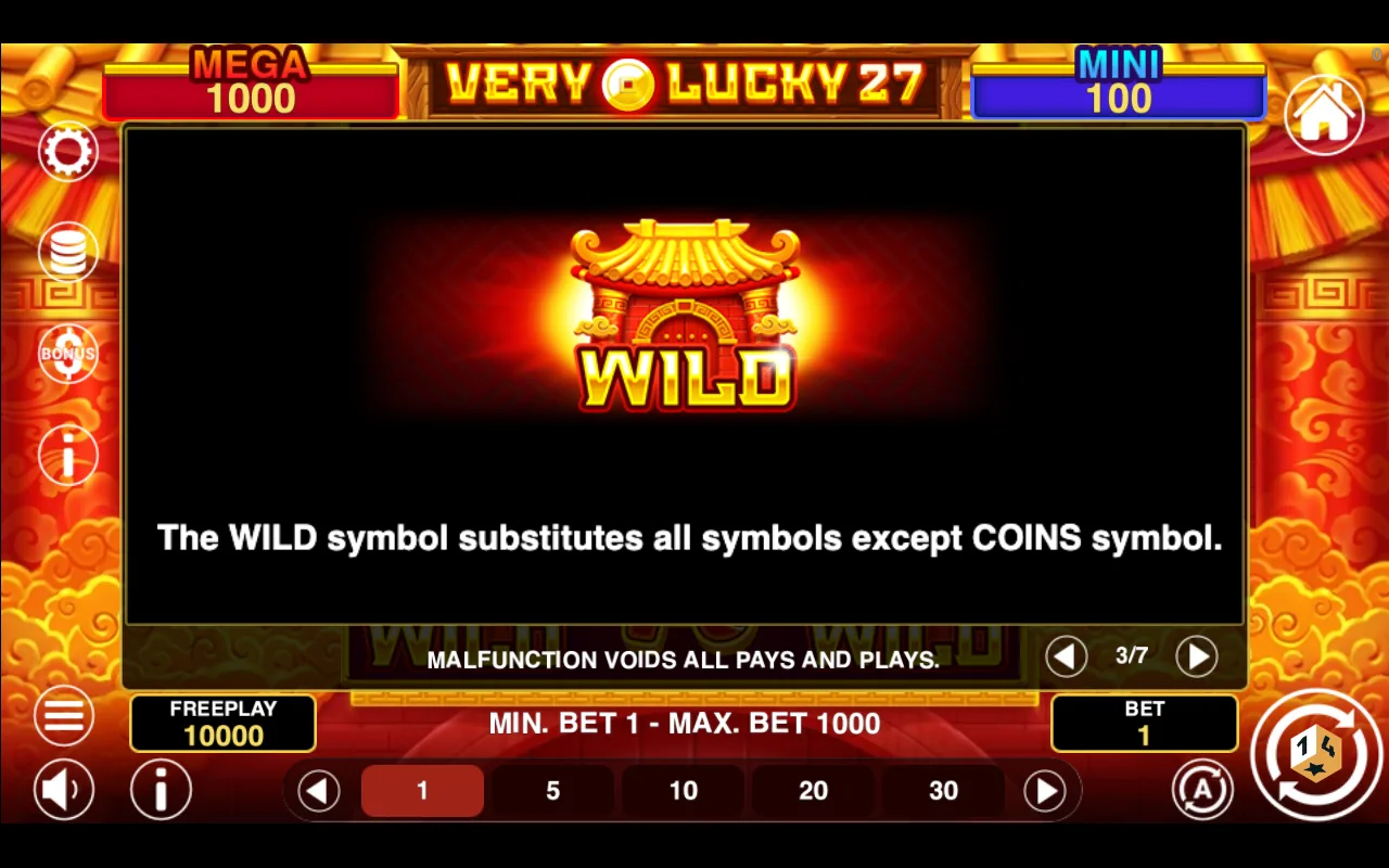 Game rules, page 3 — Very Lucky 27 Hold And Win