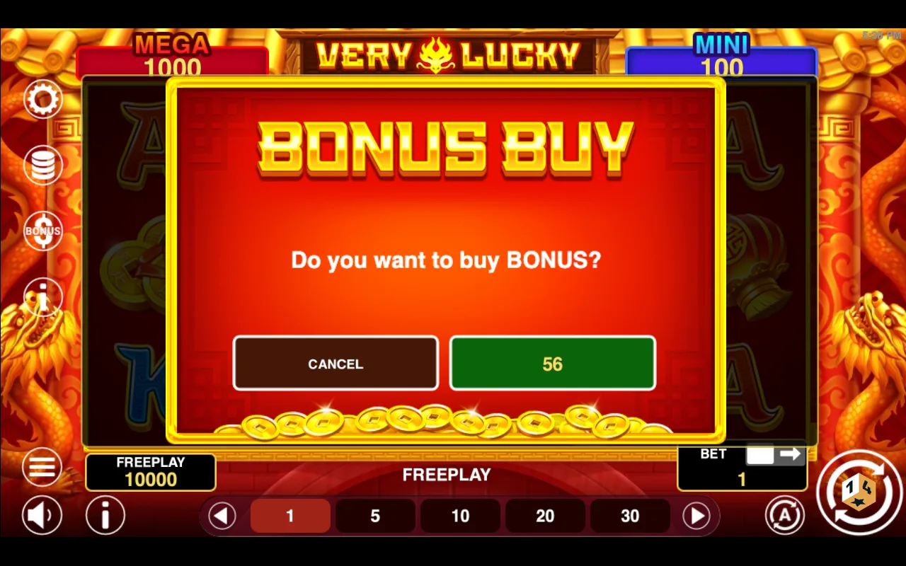 Buying the feature — Very Lucky