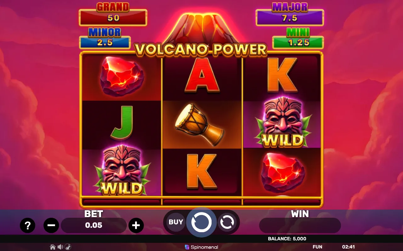 The base game — Volcano Power Holdhit 3x3