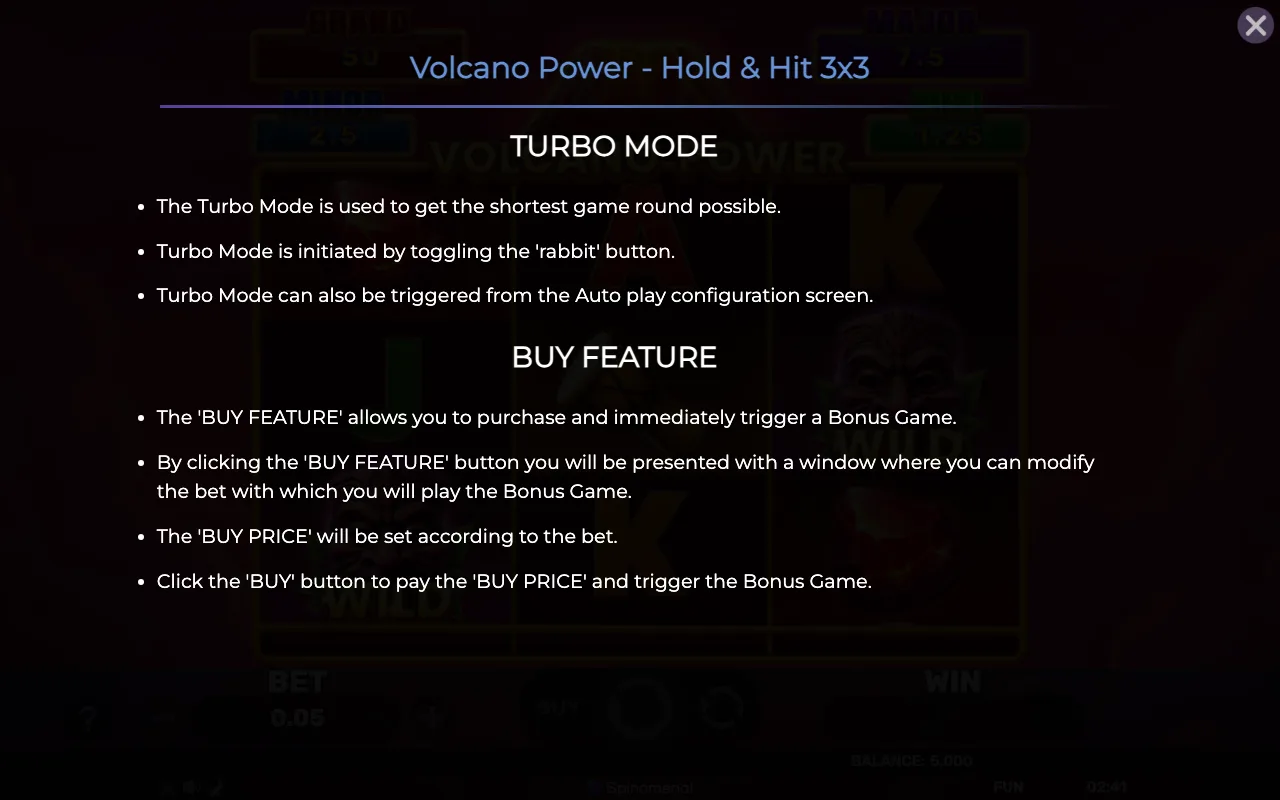 Buy feature — Volcano Power Holdhit 3x3