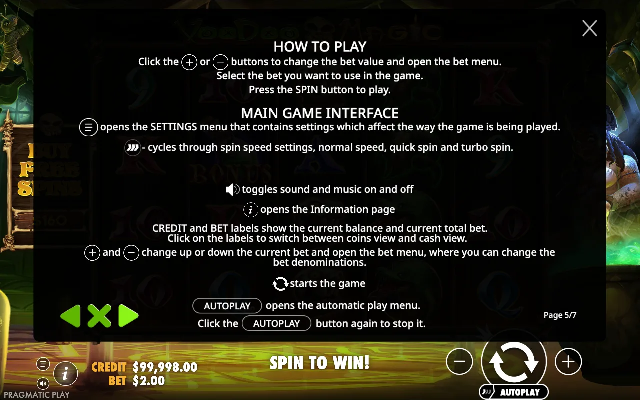 How to play — Voodoo Magic