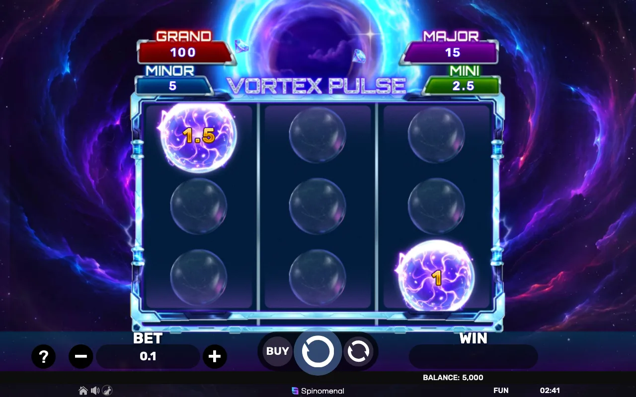 The base game — Vortex Pulse Bonus Flash 3x3