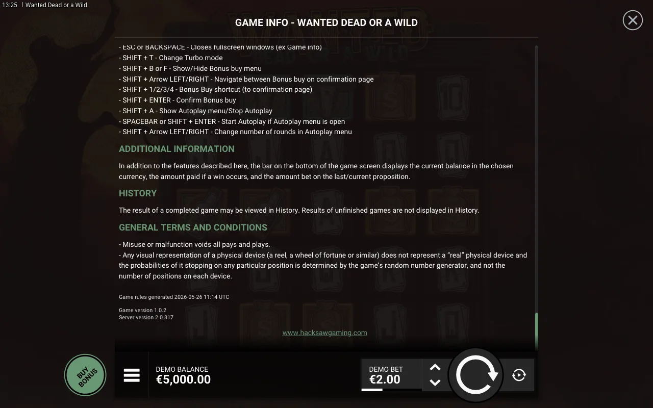 Game rules, page 8 — Wanted Dead or a Wild