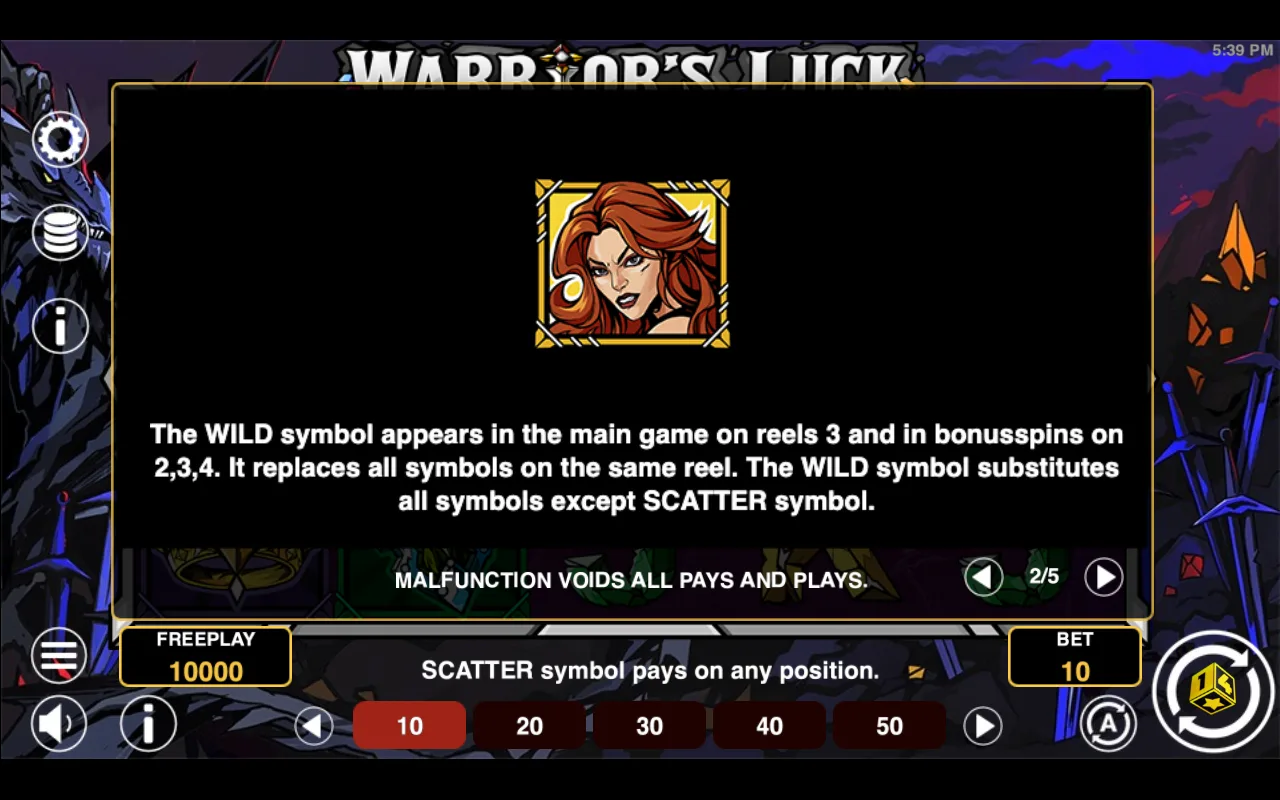 Game rules, page 2 — Warriors Luck