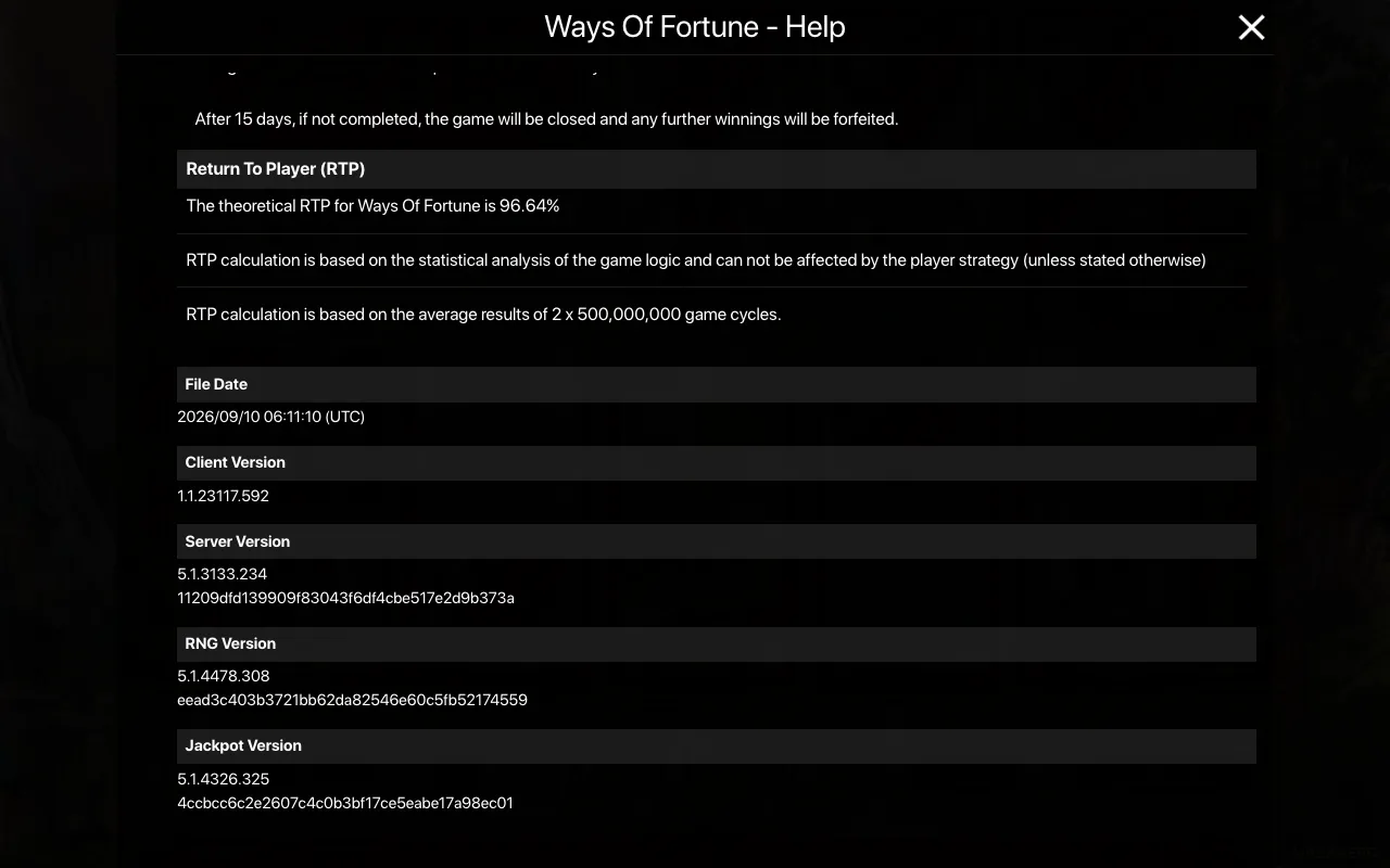 Règles du jeu, page 2 — Ways Of Fortune