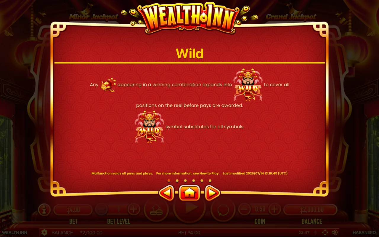 Game rules, page 3 — Wealth Inn