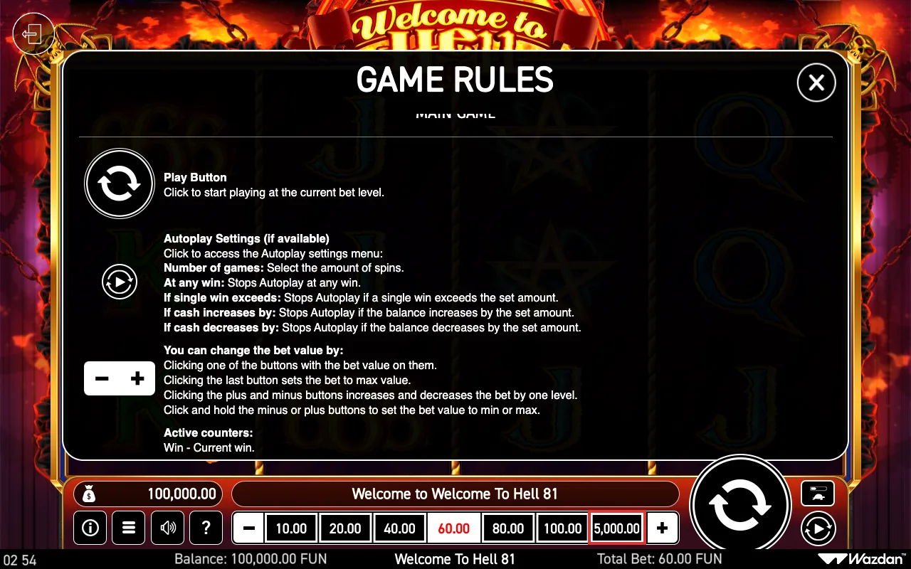 Game rules, page 5 — Welcome to Hell 81