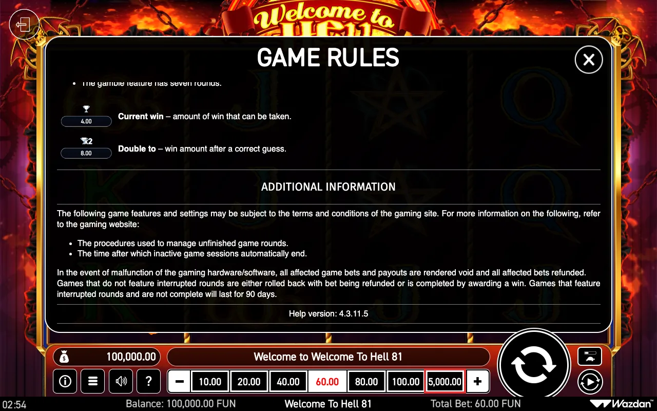 Game rules, page 7 — Welcome to Hell 81