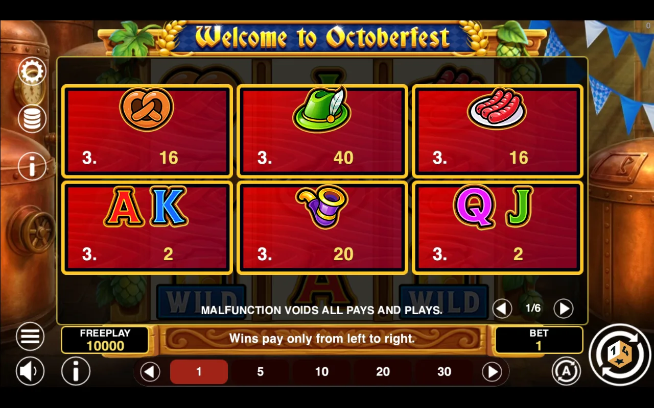 Game rules, page 1 — Welcome to Octoberfest