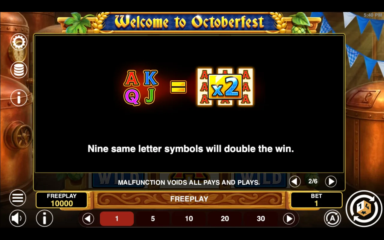 Game rules, page 2 — Welcome to Octoberfest