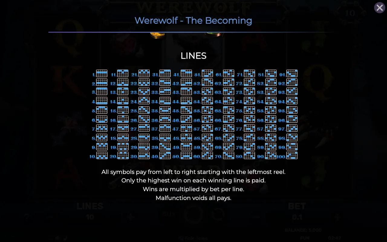 Lines — Werewolf The Becoming