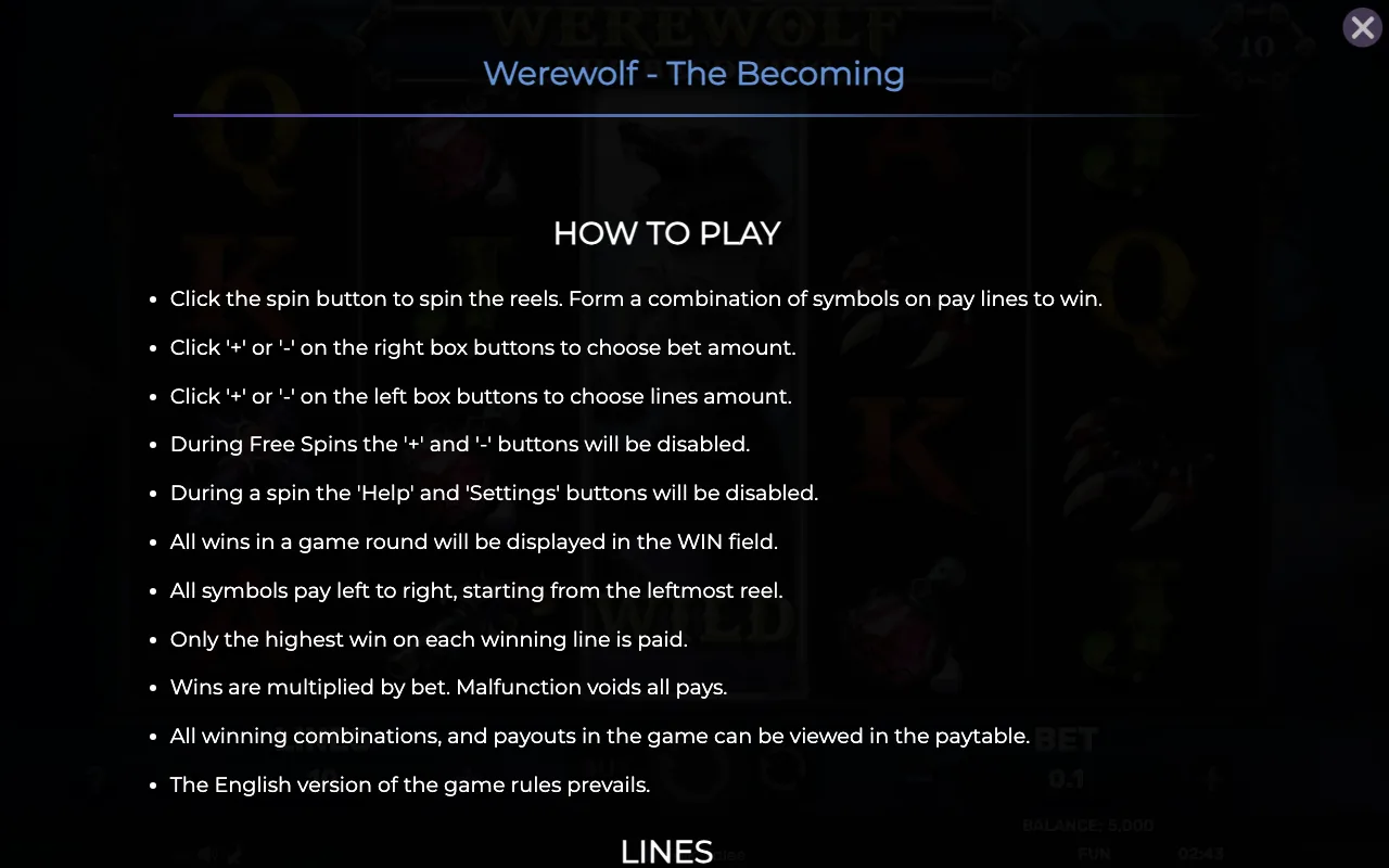 How to play — Werewolf The Becoming