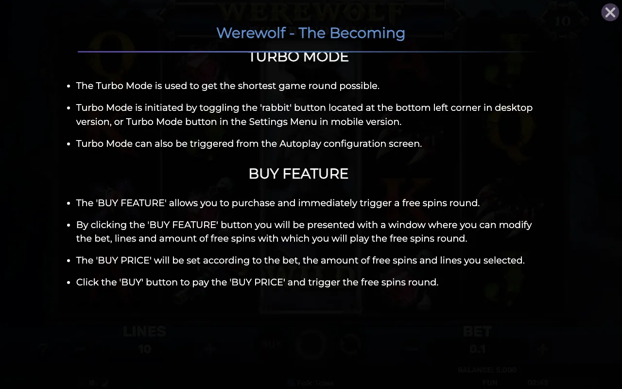 Game rules, page 8 — Werewolf The Becoming