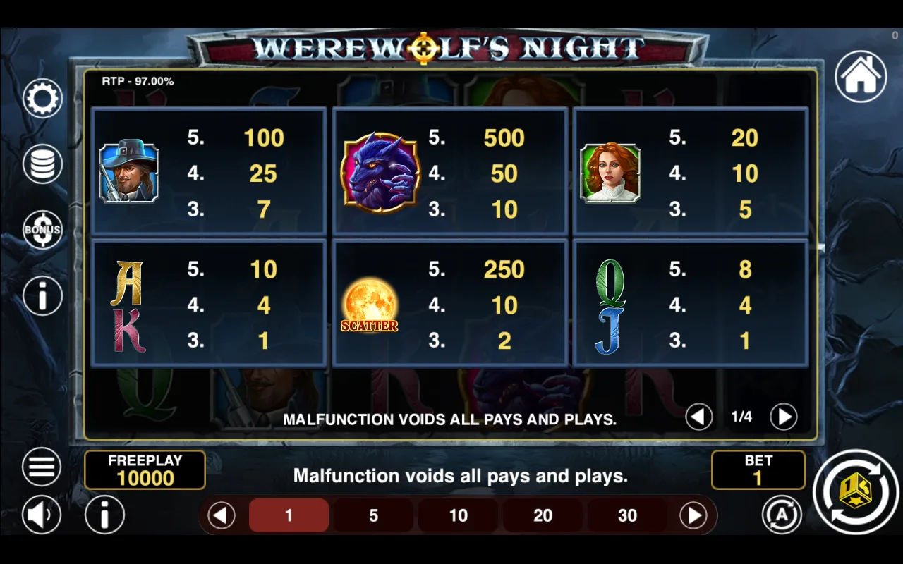 Game rules, page 1 — Werewolfs Night