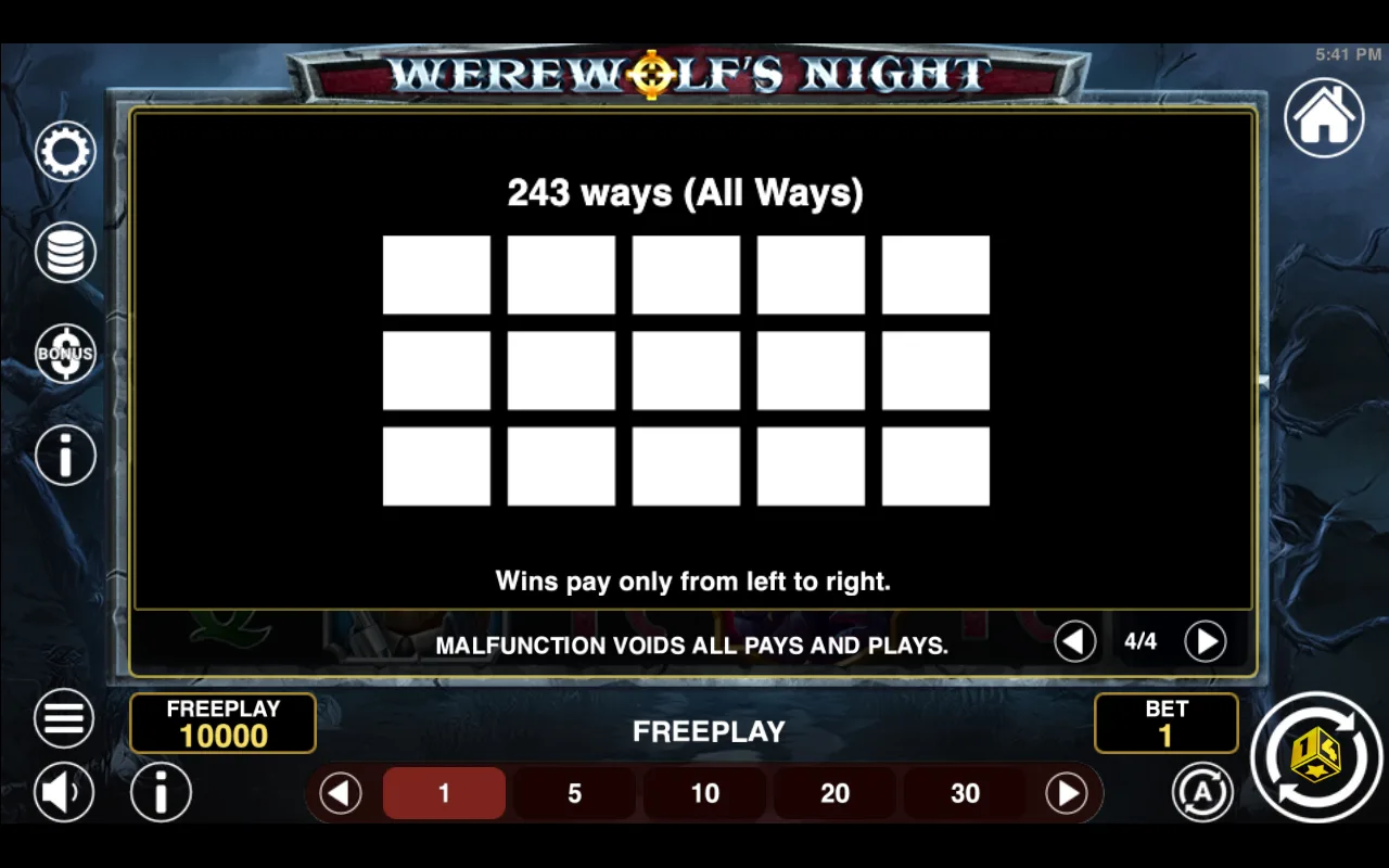 Game rules, page 4 — Werewolfs Night