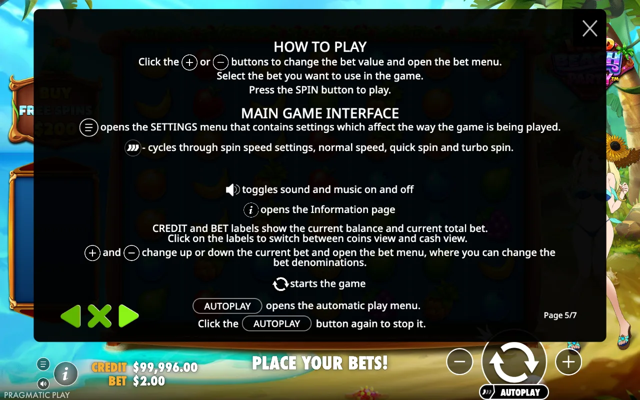How to play — Wild Beach Party